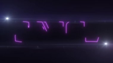 pembe lazer neon satış metin ile parlak ışık optik fişekleri animasyon siyah arka planda - yeni kalite retro vintage disko dans hareket neşeli addvertisement ticari video görüntüleri döngü tasarım