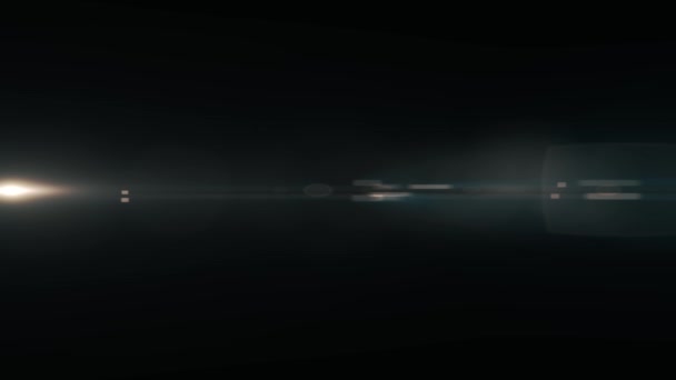 Lumières blanches mobiles horizontales lentille optique fusées éclairantes animation brillante art animation arrière-plan - nouvelle qualité lumière naturelle lampe rayons brillant effet dynamique coloré vacances vidéo lumineuse — Video
