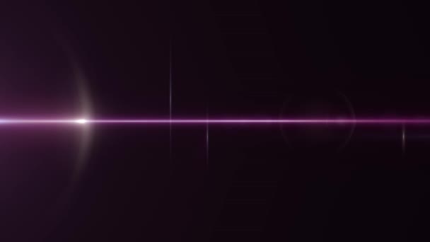 Horizontální přesun růžového světla optické čočky světlice lesklý zamlžené sklo animace umění pozadí animace nové kvalitní přirozené osvětlení lampy paprsky lesklý efekt dynamické barevné holiday jasná videozáznam — Stock video