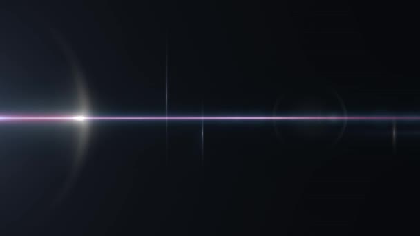 Горизонтальні рухомі рожеві вогні оптична лінза спалахує блискуче туманне скло анімація художній фон анімація нового якісного природного освітлення лампи промені блискучий ефект динамічний барвистий святковий яскравий відеозапис — стокове відео