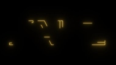 Sarı lazer neon satış metin görünür siyah arka plan - yeni kalite retro vintage disko dans hareket neşeli reklam ticari video görüntüleri döngü tasarımı üzerinde animasyon