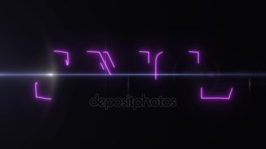 pembe lazer neon satış metin ile parlak ışık optik fişekleri animasyon siyah arka planda - yeni kalite retro vintage disko dans hareket neşeli reklam ticari video görüntüleri döngü tasarım