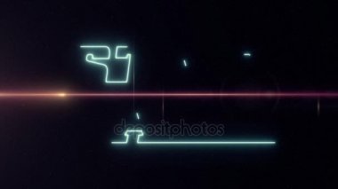 siyah arka plan - yeni kalite retro vintage disko dans hareket neşeli reklam ticari video görüntüleri döngü üzerinde parlak ışık optik fişekleri animasyonla mavi lazer neon yıldız Satılık metin görünür