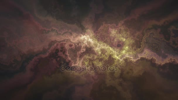 Φυσικό όμορφο μαρμάρινο ταραχώδη μοτίβο κίτρινο φόντο animation ροζ υφή - νέα μοναδική ποιότητα πολύχρωμες χαρούμενες κίνηση βαφή επίδραση κύμα δυναμική διακοπών ορυκτολογία επιστήμης εξόρυξης βιντεοσκοπημένα στιγμιότυπα — Αρχείο Βίντεο