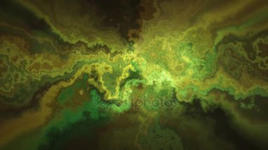 Doğal güzel mermer çalkantılı desen sarı yeşil doku animasyon arka plan - yeni benzersiz kalite renkli neşeli hareket boya etkisi dalga dinamik tatil Mineraloji bilim araştırma video görüntüleri