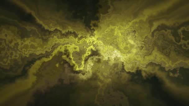 Naturel beau marbre turbulent motif jaune noir texture animation fond - nouvelle qualité unique coloré joyeux mouvement teinture effet vague dynamique vacances minéralogie science minière vidéo 