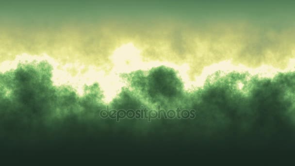 vert Nuage turbulence doux abstrait animation fond - nouvelle qualité unique coloré joyeux mouvement naturel effet vague dynamique vacances science ciel vidéo 