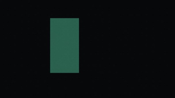 Pytanie zielony znak pisania na Starym lcd led display pętli tła animacji - nowe jakości retro vintage liczb liter sfinansować techno radosny materiału wideo — Wideo stockowe