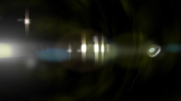 Bewegende lichten optische lens flares glanzende animatie kunst achtergrond - nieuwe kwaliteit natuurlijke verlichting lamp stralen effect dynamische kleurrijke heldere videobeelden — Stockvideo