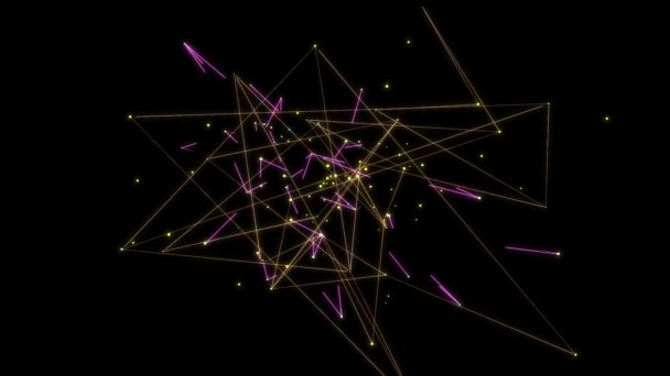 connexions réseau explosion nuage abstrait animation de fond - nouvelle technologie dynamique mouvement vidéo coloré 