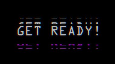 video oyunu eski bilgisayar tv arıza parazit gürültü ekran animasyon siyah arka plan sorunsuz döngü - yeni kalite evrensel retro vintage hareket renkli neşeli motivasyon video almak hazır metin