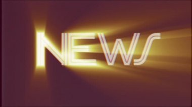 eski vhs hareket parlak Haberler kelime metin ışık ışınları retro etkisi tv ekran animasyon arka plan sorunsuz döngü - yeni kalite evrensel retro vintage renkli motivasyon video teyp