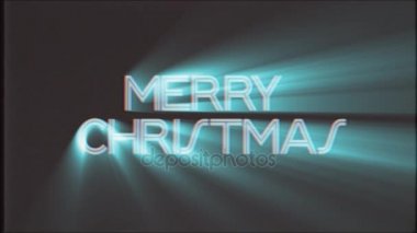 eski vhs hareket parlak Merry Christmas kelime metin beyaz ışık ışınları retro etkisi tv ekran animasyon arka plan sorunsuz döngü - yeni kalite evrensel retro vintage renkli motivasyon video teyp