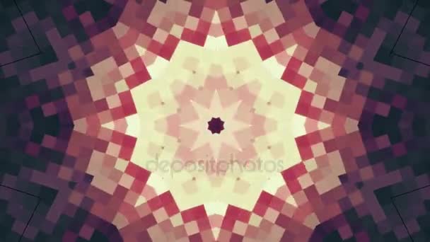 Ornamentale geometrische Block Kaleidoskop Stern bewegliche Muster Animation nahtlose Schleife neue Qualität Retro Vintage Urlaub Form bunt universelle Bewegung dynamisch animiert fröhlich Tanz Musik Videoaufnahmen — Stockvideo