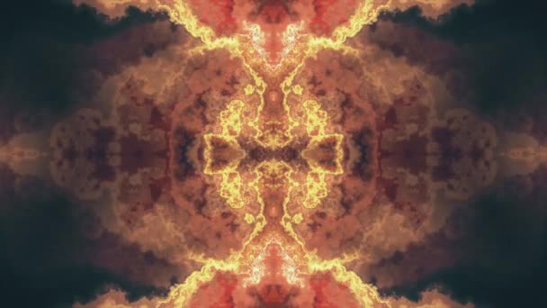 Kaléidoscope ornemental rouge marbre minéral texture motif mouvant animation fond - Nouvelle qualité rétro vintage forme de vacances coloré mouvement universel dynamique animé joyeuse vidéo de musique — Video