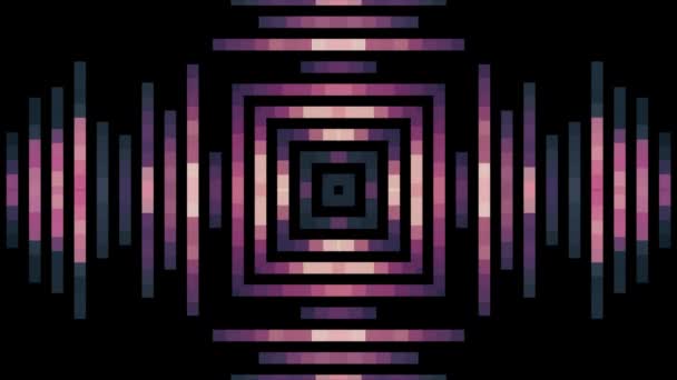 Abstracte zacht roze kleur bewegende vierkante pixels blok achtergrond animatie nieuwe kwaliteit vakantie universele beweging dynamische geanimeerde kleurrijke vrolijke glamour retro vintage dance muziek video beelden — Stockvideo