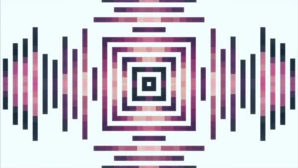 Abstracte zacht roze kleur bewegende vierkante pixels blok achtergrond animatie nieuwe kwaliteit vakantie universele beweging dynamische geanimeerde kleurrijke vrolijke glamour retro vintage dance muziek video beelden — Stockvideo