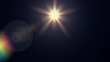 Yatay hareketli ışık optik lens arka plan parlak bokeh animasyon sanat fişekleri - yeni kalite doğal aydınlatma lambası etkisi dinamik renkli parlak video görüntüleri ışınları
