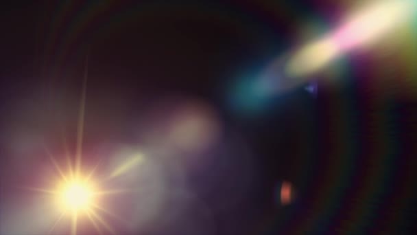 Diagonale bewegende lichten optische lens flares glanzende animatie kunst achtergrond lus nieuwe kwaliteit natuurlijke verlichting lamp stralen effect dynamische kleurrijke heldere videobeelden — Stockvideo