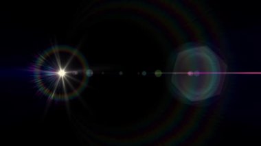 Yatay hareketli ışık optik lens arka plan parlak bokeh animasyon sanat fişekleri - yeni kalite doğal aydınlatma lambası etkisi dinamik renkli parlak video görüntüleri ışınları