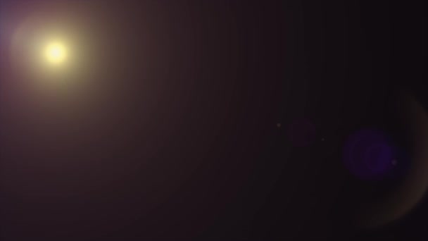 Horisontella rörliga lampor optisk lins nödraketer glänsande bokeh animation konst bakgrund - ny kvalitet naturlig belysning lampa strålar effekt dynamiska färgglada ljusa videofilmer — Stockvideo