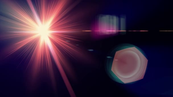 Explosion Blitz Lichter optische Linse Fackeln Übergang glänzende Animation nahtlose Schleife Kunst Hintergrund neue Qualität natürliches Licht Lampe Strahlen Effekt dynamische bunte helle Videomaterial — Stockvideo