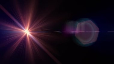 Yatay hareketli ışık optik lens arka plan parlak bokeh animasyon sanat fişekleri - yeni kalite doğal aydınlatma lambası etkisi dinamik renkli parlak video görüntüleri ışınları