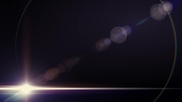 Diagonale bewegende lichten optische lens flares glanzende animatie kunst achtergrond lus nieuwe kwaliteit natuurlijke verlichting lamp stralen effect dynamische kleurrijke heldere videobeelden — Stockvideo