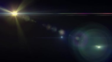 Yatay hareketli ışık optik lens arka plan parlak bokeh animasyon sanat fişekleri - yeni kalite doğal aydınlatma lambası etkisi dinamik renkli parlak video görüntüleri ışınları