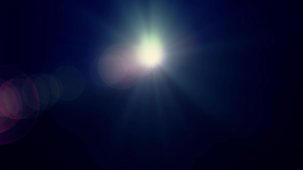 Horizontale zon bewegende lichten optische lens flares glanzende animatie kunst achtergrond - nieuwe kwaliteit natuurlijke verlichting lamp stralen effect dynamische kleurrijke heldere videobeelden — Stockvideo