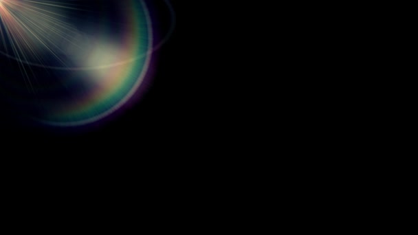 대각선 이동 조명 광학 렌즈 플레어 빛나는 애니메이션 아트 배경 루프 새로운 품질 자연 조명 램프 광선 효과 동적 다채로운 밝은 영상 — 비디오
