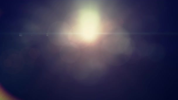 Horizontale zon bewegende lichten optische lens flares glanzende animatie kunst achtergrond - nieuwe kwaliteit natuurlijke verlichting lamp stralen effect dynamische kleurrijke heldere videobeelden — Stockvideo