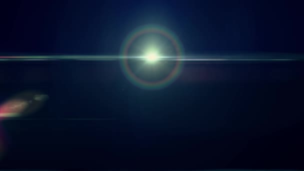 Poziome słońce przenoszenie światła optyczny flary błyszczący animacji sztuka tło - nowej jakości naturalne oświetlenie lampy promieni efekt dynamiczny kolorowe jasne materiały wideo — Wideo stockowe