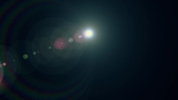 Luci mobili sole orizzontali lenti ottiche brillano animazione arte sfondo - nuova qualità illuminazione naturale lampada raggi effetto dinamico colorato video luminoso — Video Stock