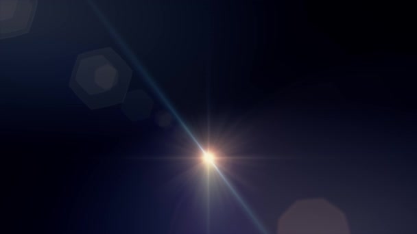 Vertikální teplého slunce světla optické čočky světlice lesklé animace umění pozadí - nové kvalitní přirozené osvětlení lampy paprsky efekt dynamické barevné světlé video záběrů — Stock video