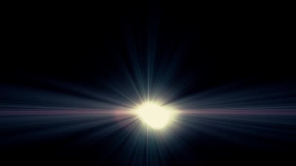 조명 광학 렌즈를 이동 하는 수직 태양 섬광 빛나는 애니메이션 아트 배경-새로운 품질 자연 조명 램프 광선 효과 동적 다채로운 밝은 영상 — 비디오