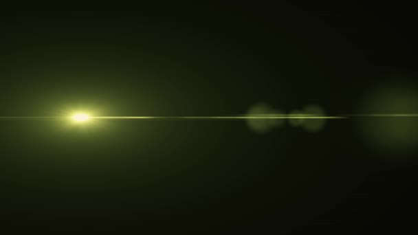 Feux de soleil horizontaux lentille optique fusées éclairantes animation fond d'art - nouvelle qualité lumière naturelle lampe rayons effet dynamique coloré lumineux séquences vidéo — Video