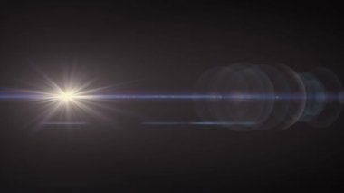 Yatay güneş ışıkları optik lens hareketli arka plan parlak animasyon sanat fişekleri - yeni kalite doğal aydınlatma lambası etkisi dinamik renkli parlak video görüntüleri ışınları