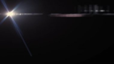 Yatay güneş ışıkları optik lens hareketli arka plan parlak animasyon sanat fişekleri - yeni kalite doğal aydınlatma lambası etkisi dinamik renkli parlak video görüntüleri ışınları