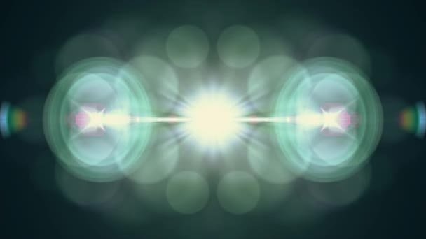 Симметричный взрыв вспышки огни оптические линзы вспышки переход блестящая анимация бесшовная петля искусства фон новое качество естественного освещения лампы лучи эффект динамические красочные яркие видео кадры — стоковое видео