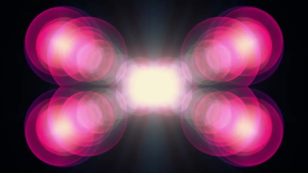 対称的な爆発フラッシュライト光学レンズフレア遷移光沢のあるアニメーションシームレスループアートの背景新しい品質の自然照明ランプ線は、動的カラフルな明るいビデオ映像を効果 — ストック動画