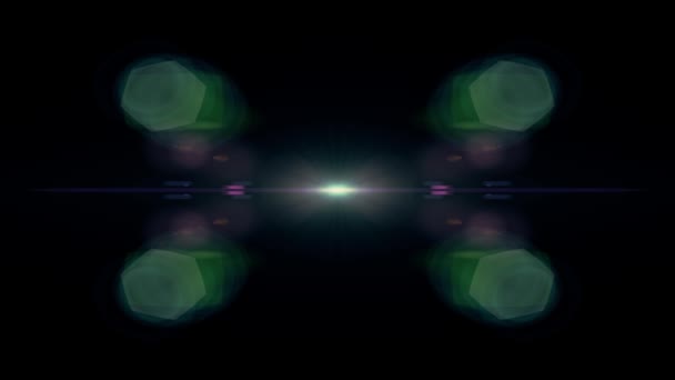 Explosión simétrica flash luces lente óptica bengalas transición brillante animación lazo sin costuras arte fondo nueva calidad iluminación natural lámpara rayos efecto dinámico colorido brillante vídeo — Vídeo de stock