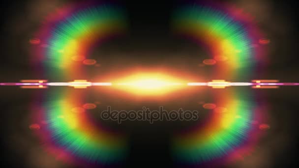 explosion symétrique lumières flash lentille optique fusées éclairantes transition brillante animation boucle sans couture art fond nouvelle qualité lumière naturelle lampe rayons effet dynamique coloré lumineux vidéo 