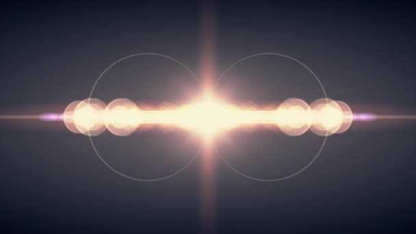 Lampeggianti simmetrici esplosione luci lente ottica razzi transizione brillante animazione senza soluzione di continuità loop arte sfondo nuova qualità naturale illuminazione lampada raggi effetto dinamico colorato luminoso video — Video Stock