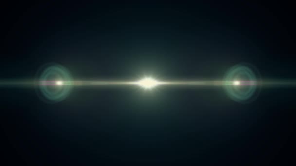 Симетричні вибухові спалахи оптична лінза спалахує перехід блискучої анімації безшовного циклу арт фону нової якості природного освітлення лампи промені ефект динамічний барвистий яскравий відеозапис — стокове відео