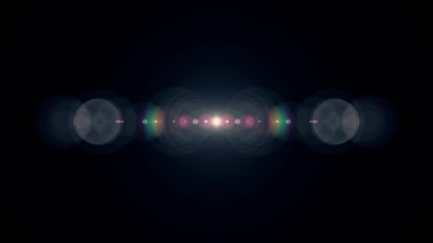 Simetrik patlama flaş lambaları optik mercek parlamaları geçiş parlak animasyonsuz döngü sanatsal arka plan yeni kaliteli doğal ışıklandırma lambası dinamik renkli parlak video görüntüsü etkisi — Stok video