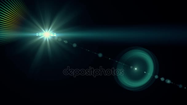 Symmetrical explosion flash lights optical lens flares transition shiny animation seamless loop art background new quality natural lighting lamp rays effect dynamic colorful bright video footage — Stock Video