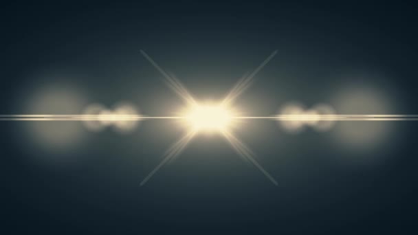 Cahaya cahaya lensa optik ledakan simetris suar transisi animasi mengkilap latar belakang seni loop mulus kualitas baru cahaya cahaya alami efek dinamis berwarna-warni rekaman video terang — Stok Video