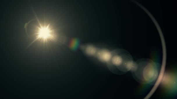 Explosion symétrique lumières flash lentille optique fusées éclairantes transition brillante animation boucle sans couture art fond nouvelle qualité lumière naturelle lampe rayons effet dynamique coloré lumineux vidéo — Video