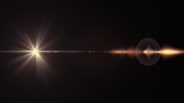 Yatay güneş ışıkları optik lens hareketli arka plan parlak animasyon sanat fişekleri - yeni kalite doğal aydınlatma lambası etkisi dinamik renkli parlak video görüntüleri ışınları